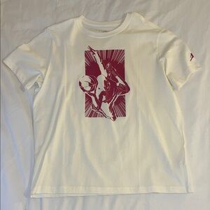 NWOT Nike Jordan Cream T-Shirt with Red Design